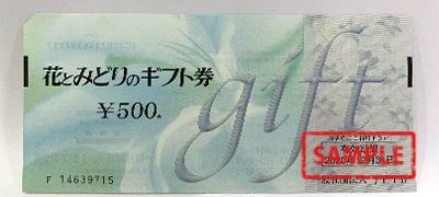 花とみどりのギフト券 フラワーギフト 500円